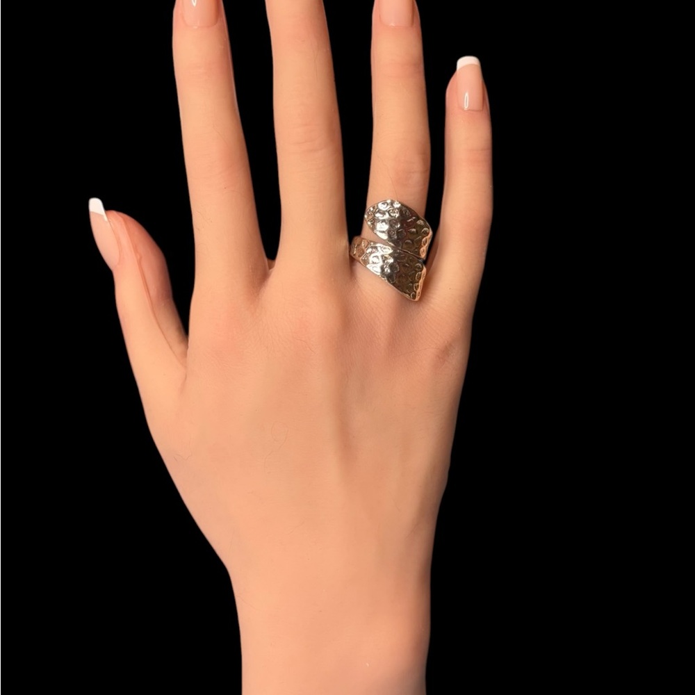 Hammered Silver Wrap Textured Ring NWOT
 BUY 2 GET 1 FREE!!